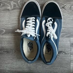 Barely worn black and blue vans